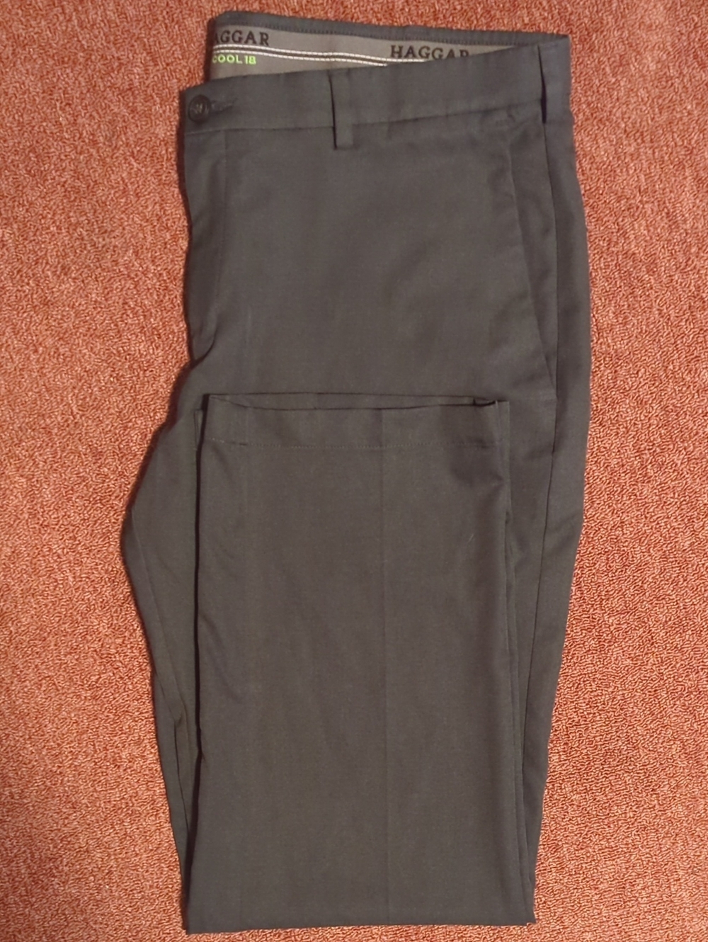 Haggar Cool 18 Dress Pants in Charcoal Gray Men's Size 38x30